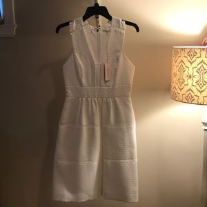 Rebecca Taylor white matelasse dress